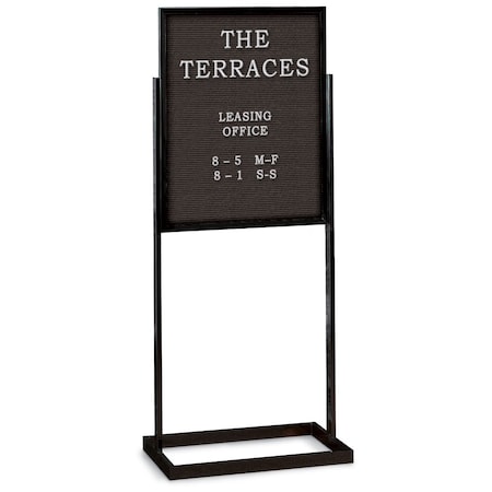 United Visual Products Sliding Door Indoor Enclosed Corkboard, 4 UV9025ACS4824-SATIN-RUBBER